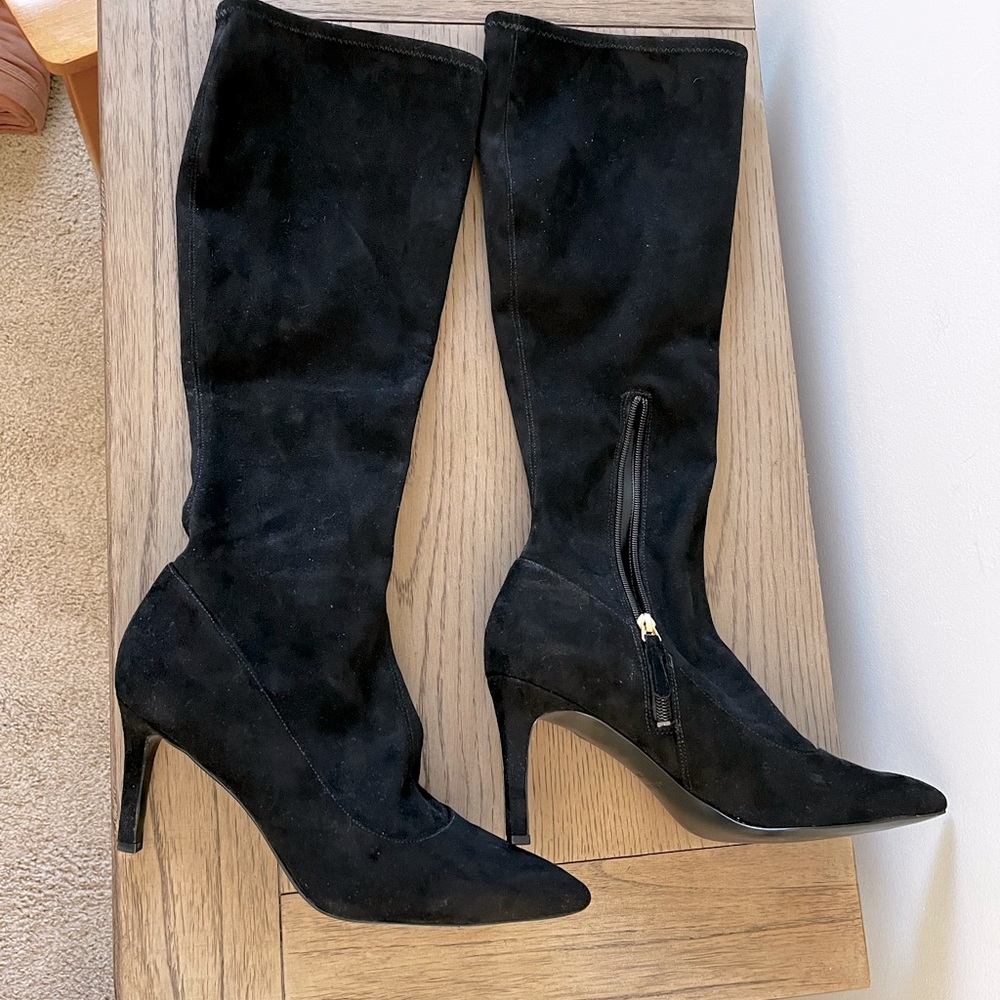 Nine West. Velvet fitted tall boot. Nine West